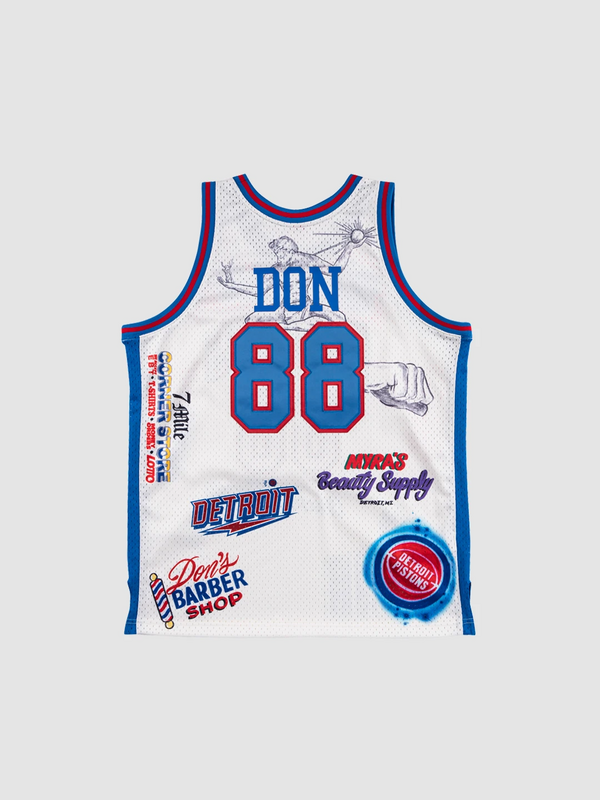 Баскетбольная Джерси NBA Big Sean X Detroit Pistons №88 Don Heinkel "White" фото № 2