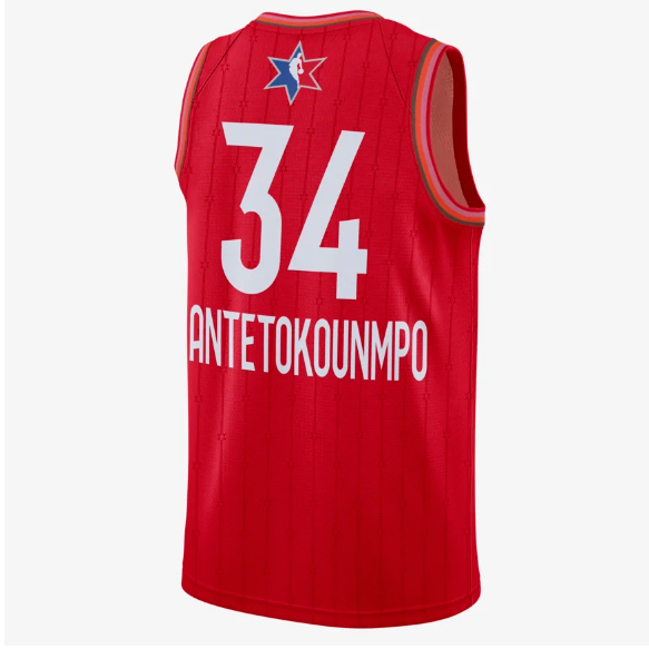Баскетбольная Джерси NBA Milwaukee Bucks 20 №34 Giannis Antetokounmpo "Red" фото № 2