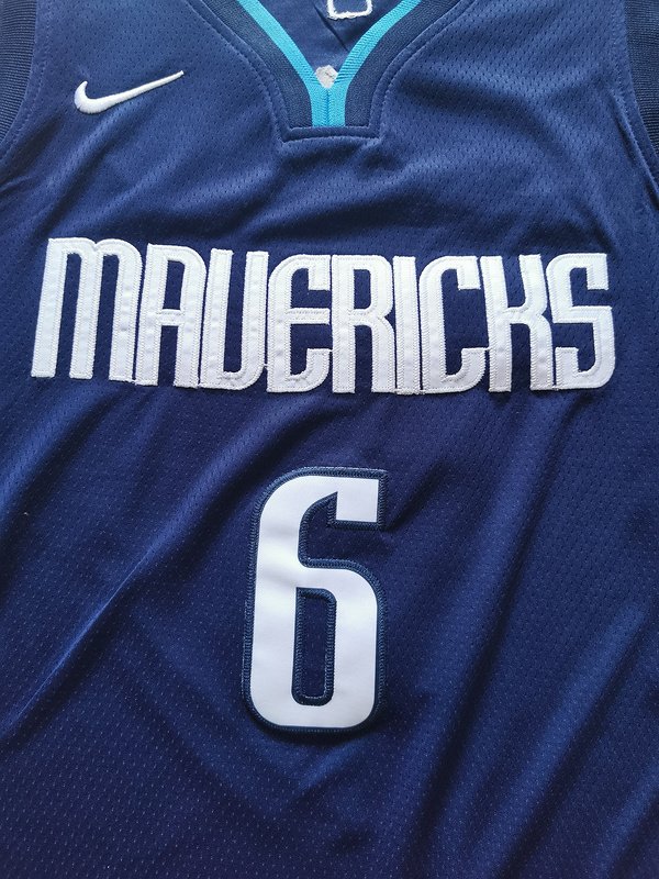 Баскетбольная Джерси Nike X NBA Dallas Mavericks 19-20 №6 Kristaps Porzingis "Blue" фото № 7