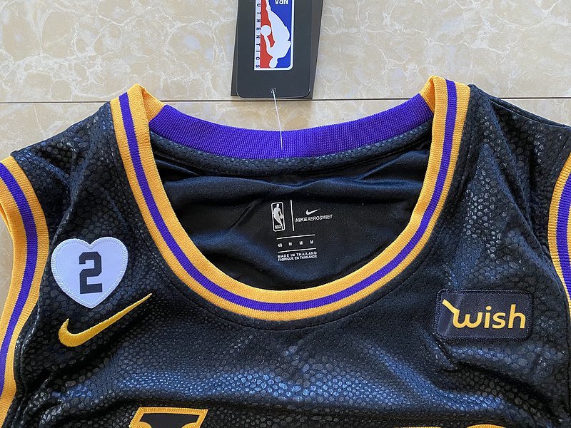 Баскетбольная Джерси Nike X NBA Los Angeles Lakers №24 Kobe Bryant "Blue/Black" фото № 8