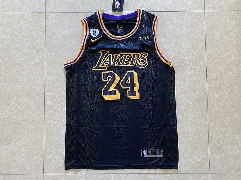 Баскетбольная Джерси Nike X NBA Los Angeles Lakers №24 Kobe Bryant "Blue/Black" фото № 9