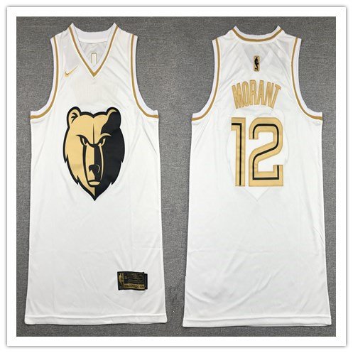 Баскетбольная Джерси Nike Memphis Grizzlies 19-20 №12 Ja Morant "White" фото № 3