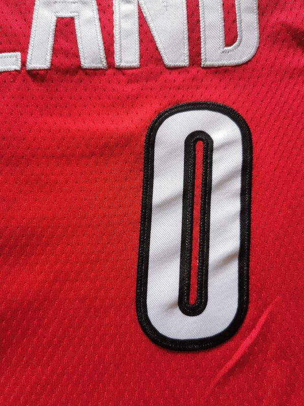 Баскетбольная Джерси Nike Portland Trail Blazers 19-20 №0 Damian Lillard "Red" фото № 4
