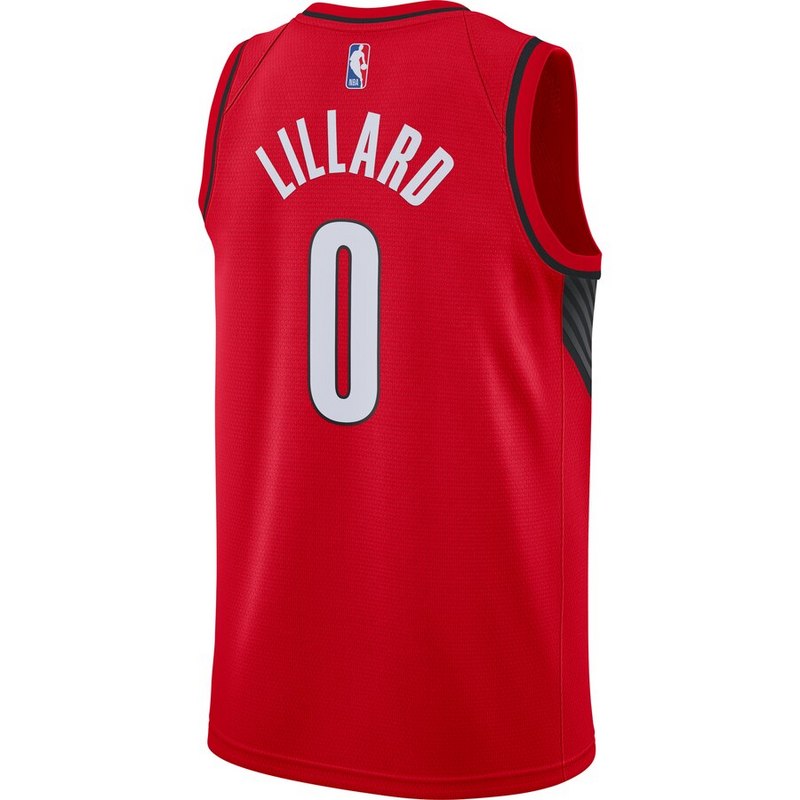 Баскетбольная Джерси Nike Portland Trail Blazers 19-20 №0 Damian Lillard "Red" фото № 9