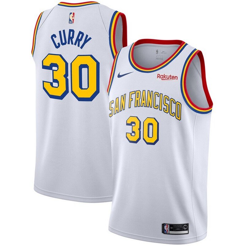 Баскетбольная Джерси Nike X NBA Golden State Warriors 19-20 №30 Stephen Curry "White" фото № 9