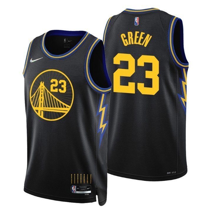Баскетбольная Джерси Nike Golden State Warriors 21-22 №23 Draymond Green "Black" фото № 2
