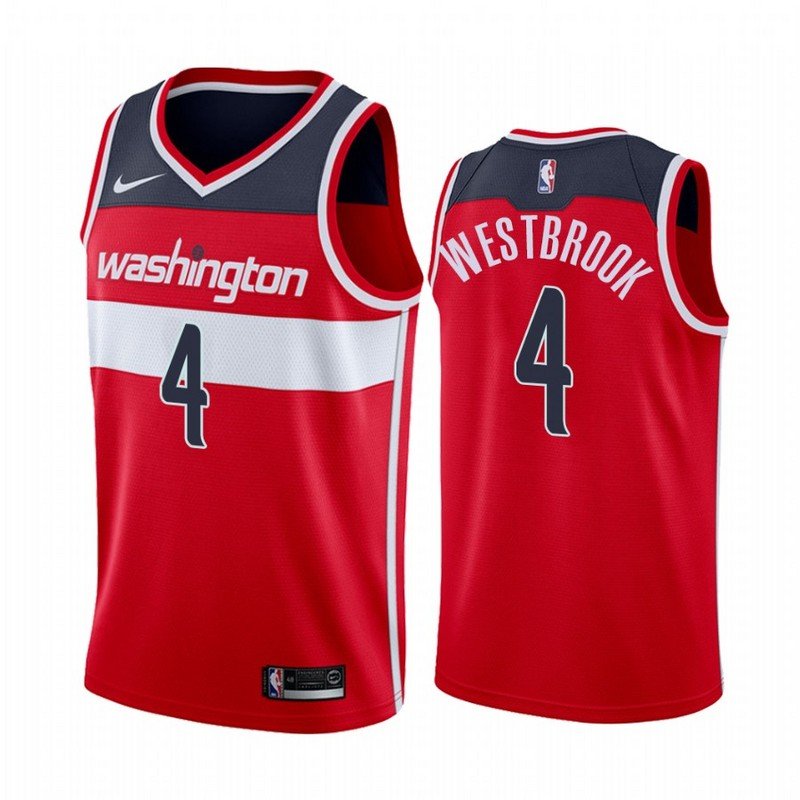Баскетбольная Джерси Nike Washington Wizards 2021 №4 Russell Westbrook "Red" фото № 2