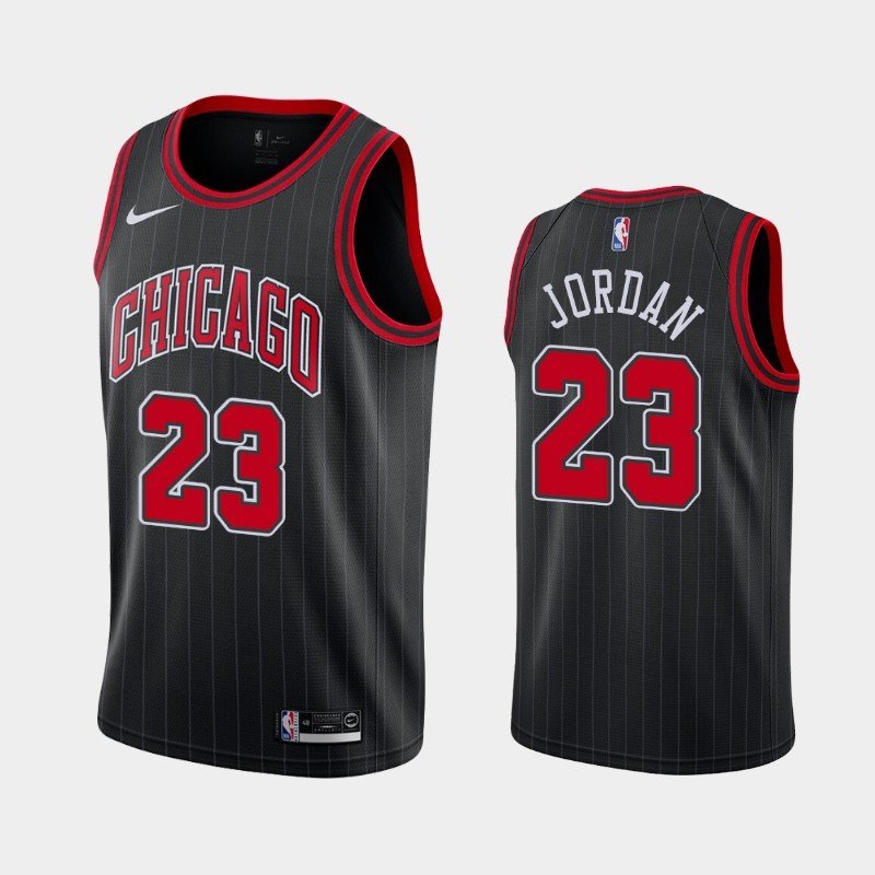 Баскетбольная Джерси Nike Chicago Bulls 19-20 №23 Michael Jordan "Black" фото № 9