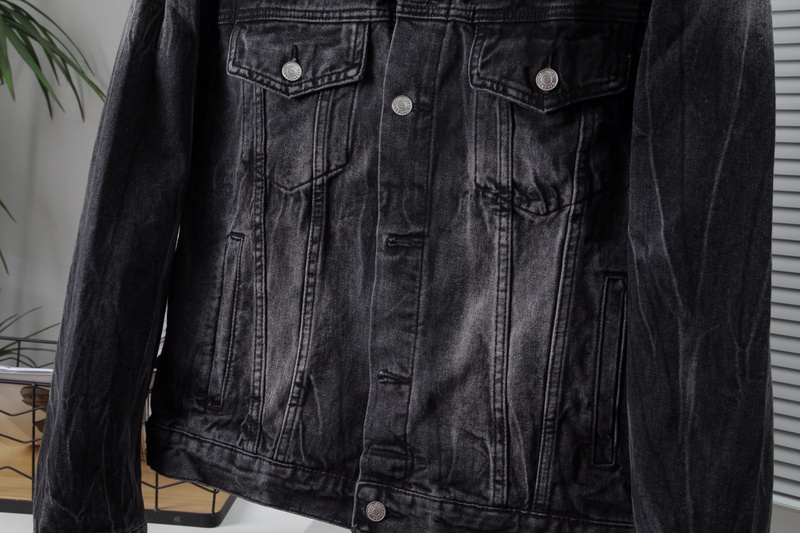 Джинсовая Куртка Balenciaga With Buttons "Black/Gray" фото № 2