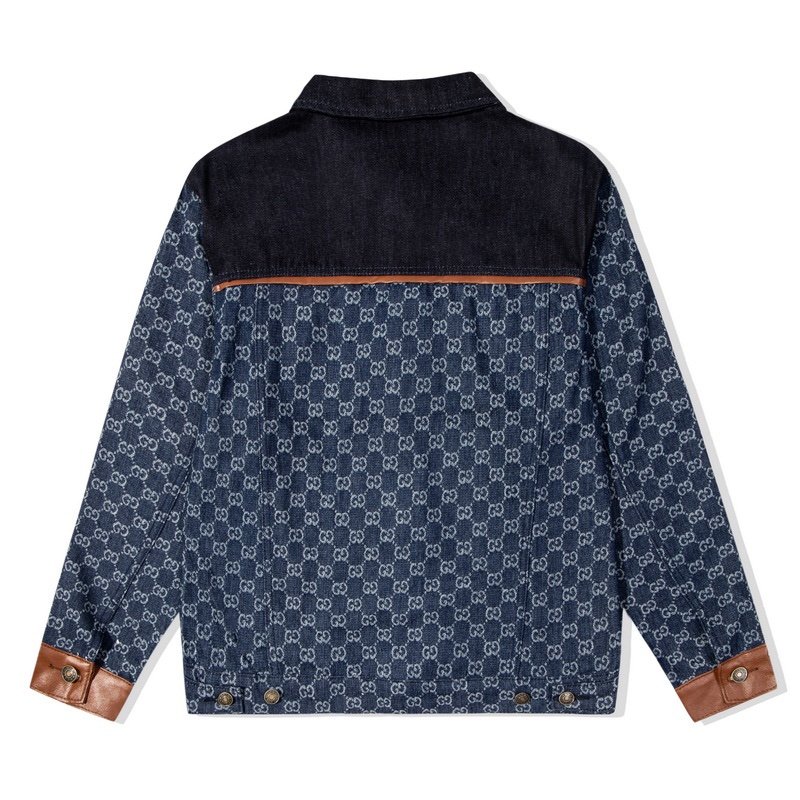 Джинсовая Куртка Gucci With Red Logo Patch "Blue" фото № 4