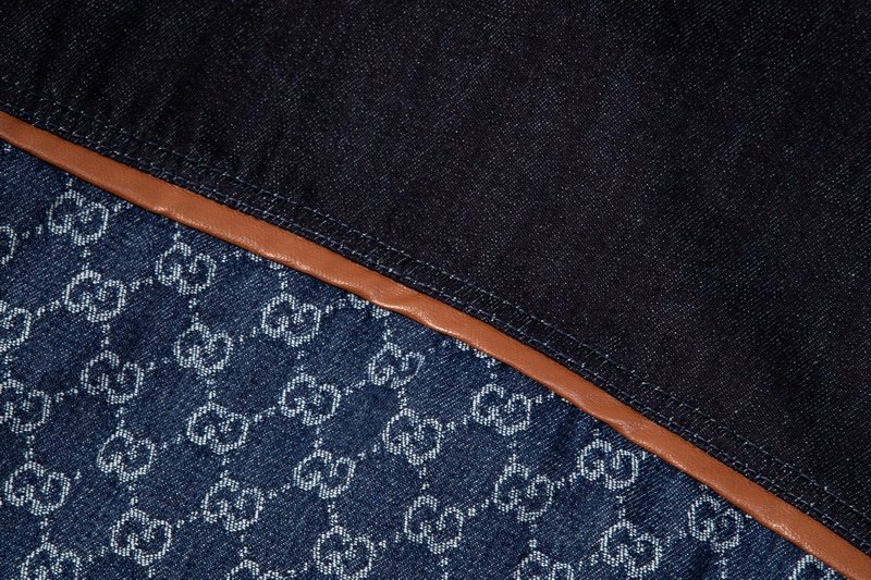 Джинсовая Куртка Gucci With Red Logo Patch "Blue" фото № 6