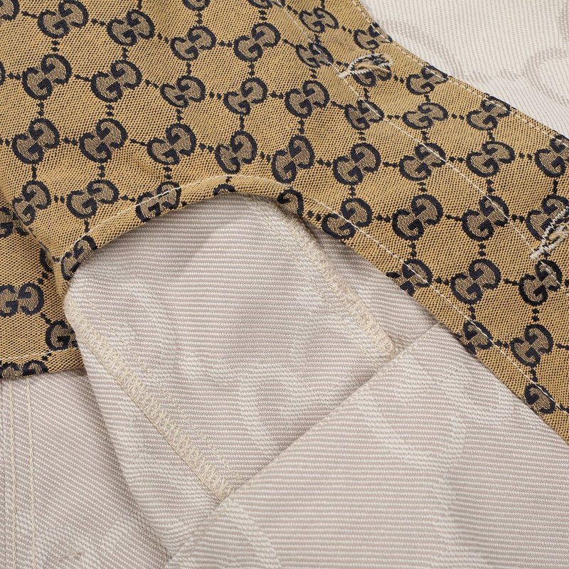 Джинсовая Куртка Gucci With Print Logo - G "Cream" фото № 6