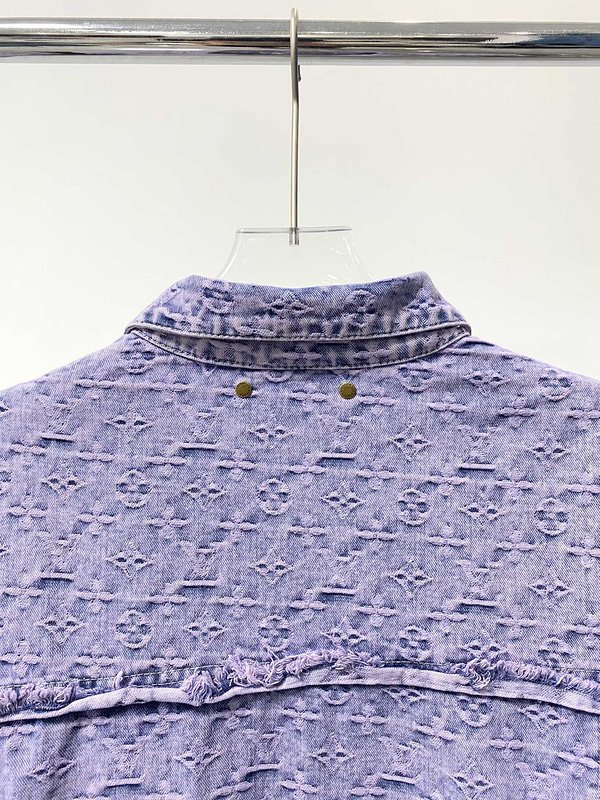 Джинсовая Куртка Louis Vuitton Grunge Style "Lilac/Blue" фото № 6