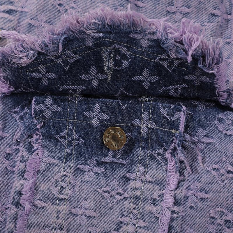 Джинсовая Куртка Louis Vuitton Grunge Style "Lilac/Blue" фото № 7