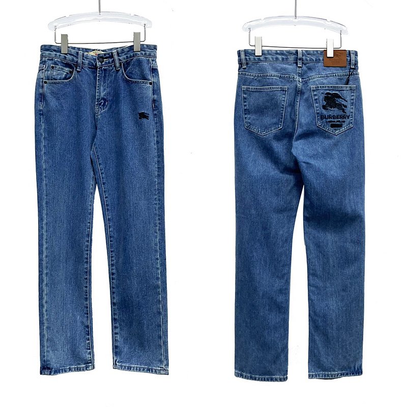 Джинсы Burberry Horseman Embroidery "Blue" фото № 2