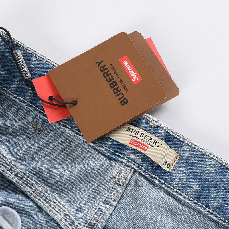 Джинсы Burberry Horseman Embroidery "Blue" фото № 6