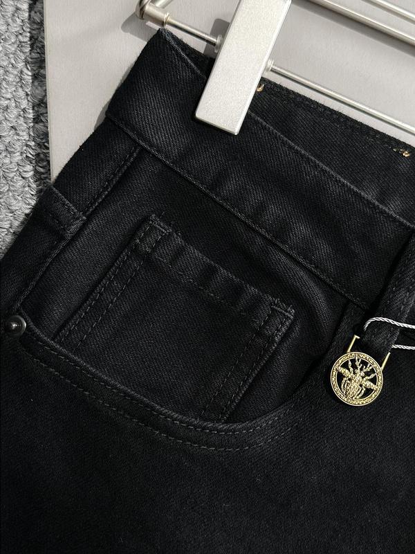 Джинсы Christian Dior Backside Brown Stripe Dior Silver Insect "Black" фото № 3