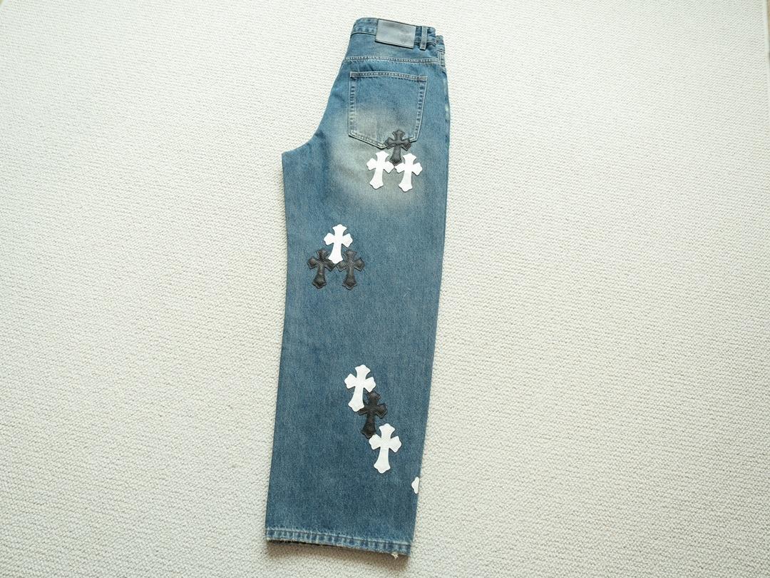 Джинсы Chrome Hearts Crosses "Black/White" фото № 3