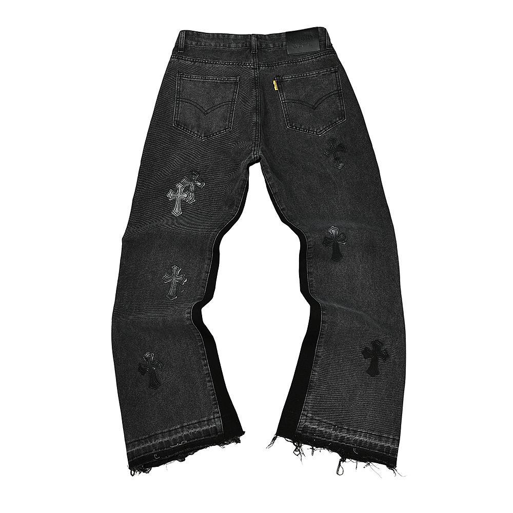 Джинсы Chrome Hearts x Gallery Dept Black Cross "Black" фото № 2