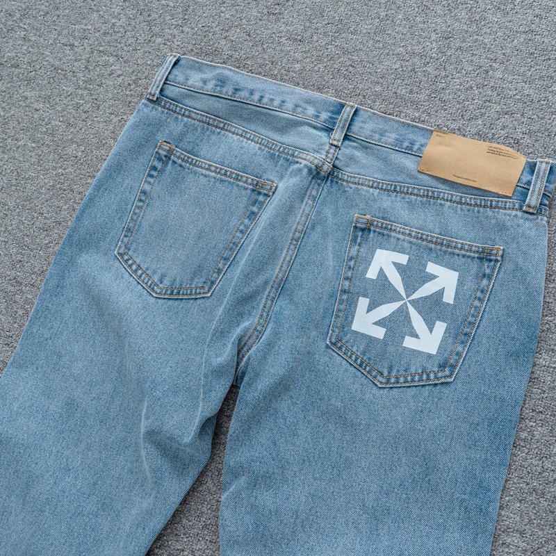 Джинсы Off White With Paper Clip Slider "Blue" фото № 5