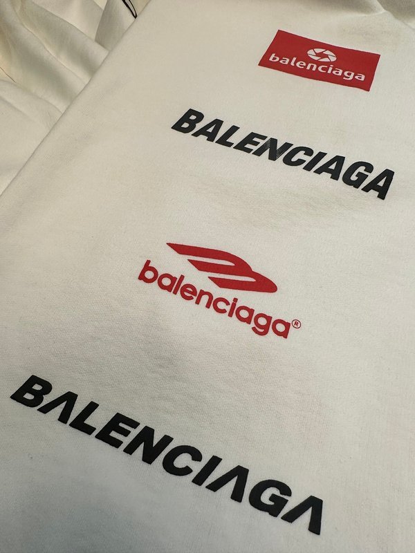 Штаны Balenciaga With Logos "White" фото № 8