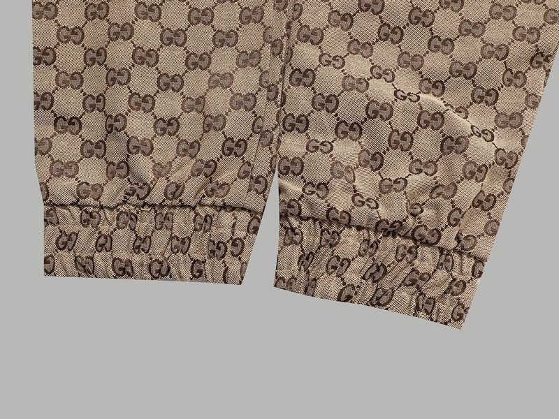 Штаны Gucci X Adidas With Brand Print And Blue Logo "Brown" фото № 5