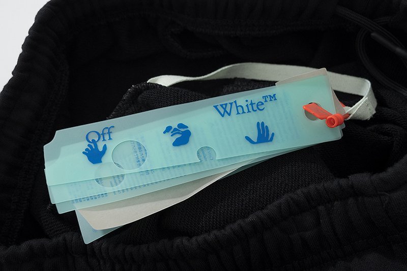 Штаны Off White With Orange Diagonal Stripes "Black" фото № 5