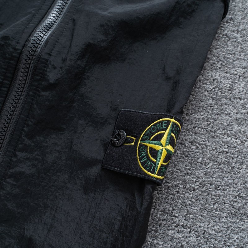 Штаны Stone Island ZIP With Logo Brand "Black" фото № 3