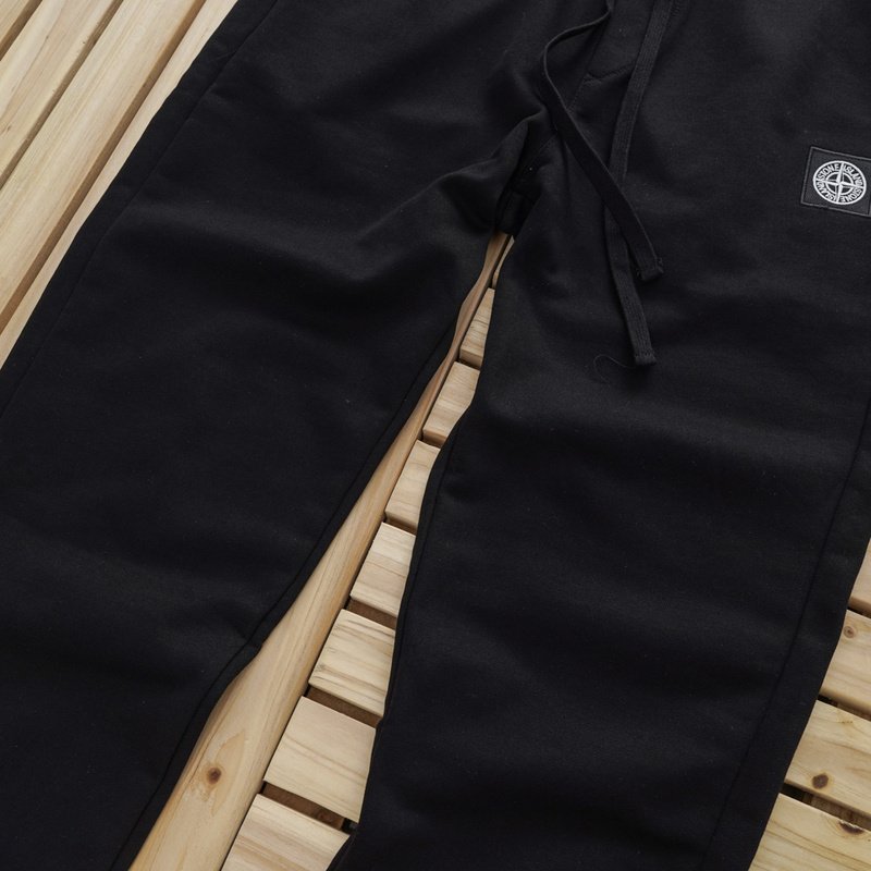 Штаны Stone Island With Patch - In Monochrome Style "Black" фото № 5