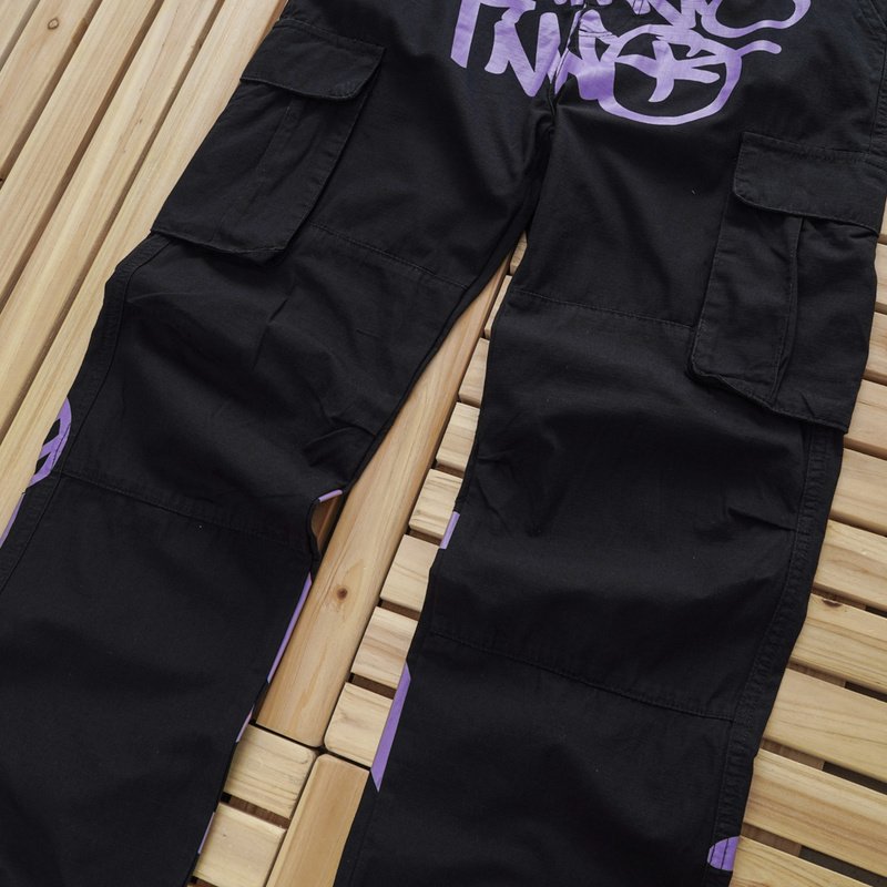 Штаны Stussy With The Inscription Of The Logo "Black/Lilac" фото № 6