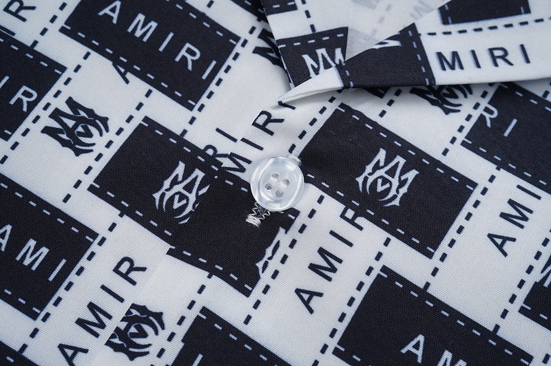 Рубашка Amiri Logo And Inscription In Rectangle "Black" фото № 3