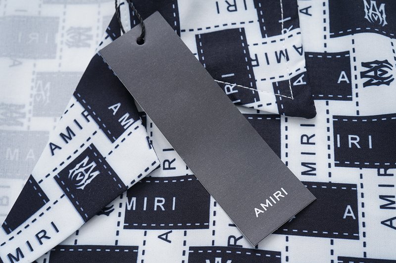 Рубашка Amiri Logo And Inscription In Rectangle "Black" фото № 6