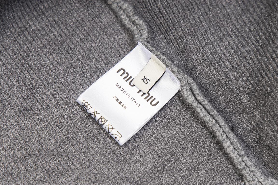 Бомбер Miu Miu Frontside Gray Logo Miu Miu "Gray" фото № 6