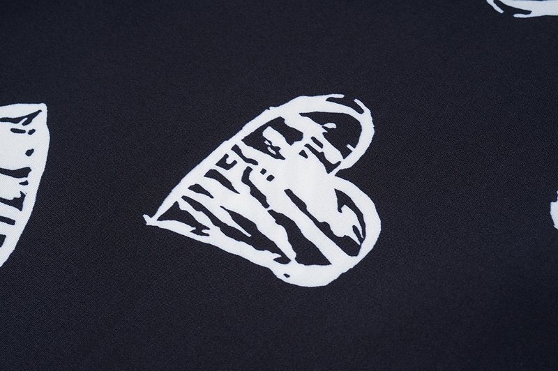 Рубашка Dolce Gabbana Repeating Hearts Print "Black" фото № 4