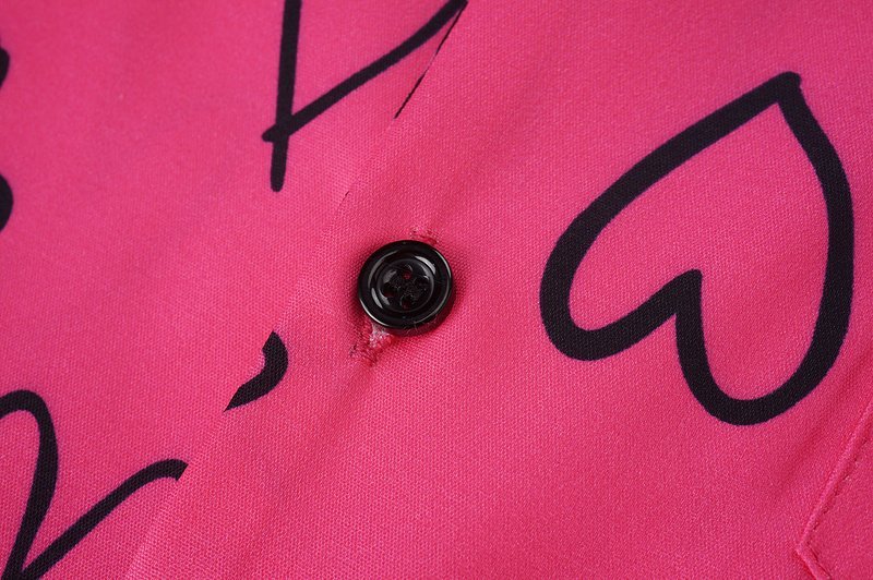 Рубашка Dolce Gabbana Hearts And Logo "Pink" фото № 3