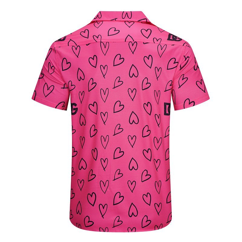 Рубашка Dolce Gabbana Hearts And Logo "Pink" фото № 2