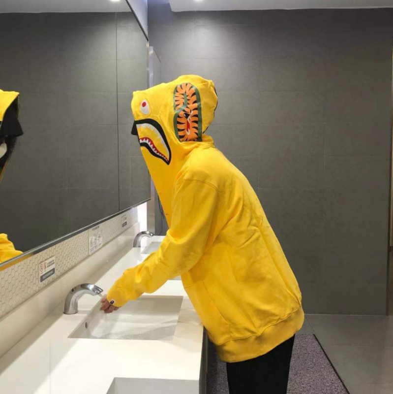 Худи A Bathing Ape The Halves Of The Hood Are Multicolored ZIP "Yellow" фото № 6