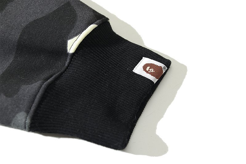 Худи A Bathing Ape Glowing In The Dark ZIP "Black/Gray" фото № 3