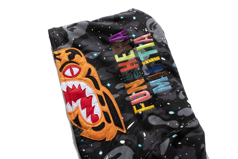 Худи A Bathing Ape Tiger Paint Stains "Black" фото № 5