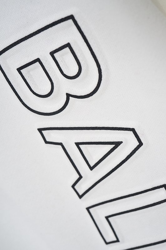 Худи Balmain Embossed Frontal Logo "White" фото № 4