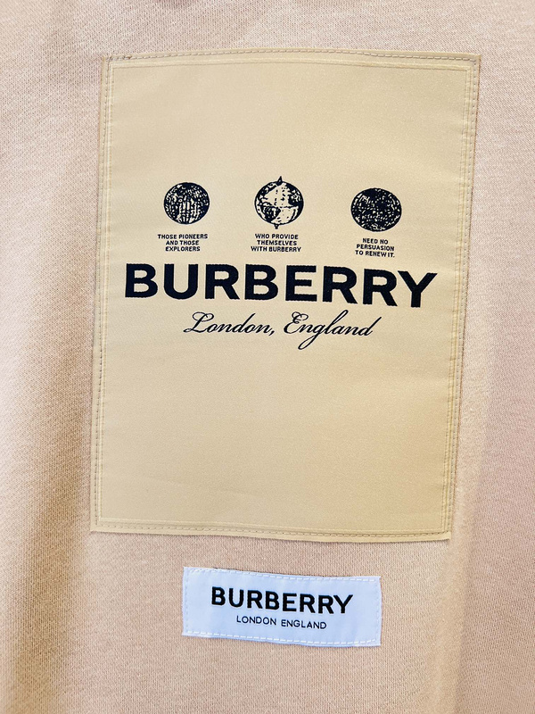 Худи Burberry Brand Label "Beige" фото № 5
