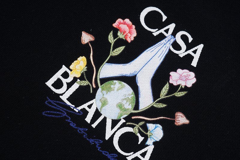 Худи Casablanca Gratitude Rose Print "Black" фото № 3