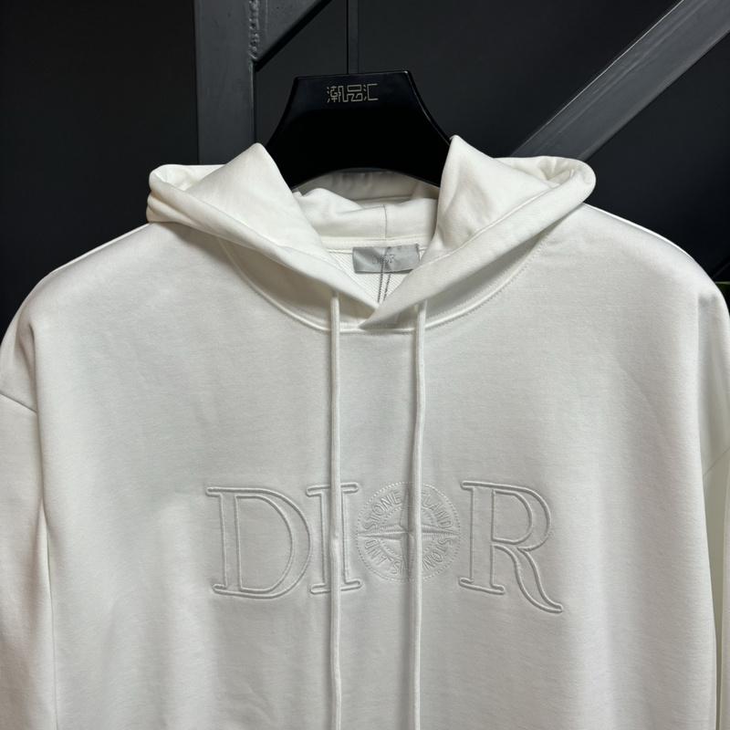 Худи Christian Dior Clear Frontside Logo Stone Island "White" фото № 2