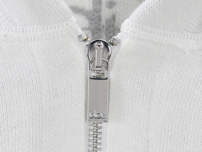 Свитшот с молнией Christian Dior Brand Inside "White" фото № 3