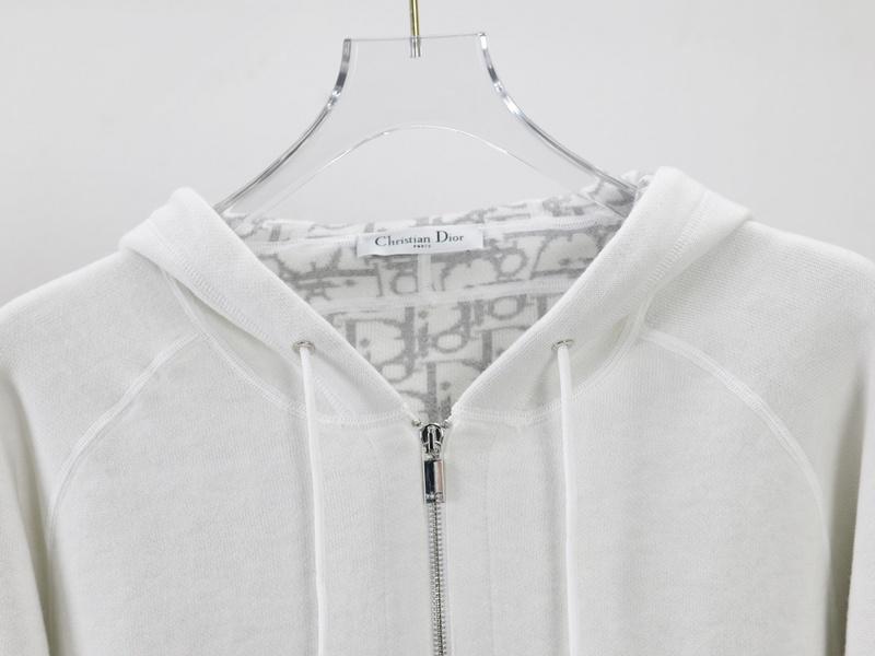 Свитшот с молнией Christian Dior Brand Inside "White" фото № 2