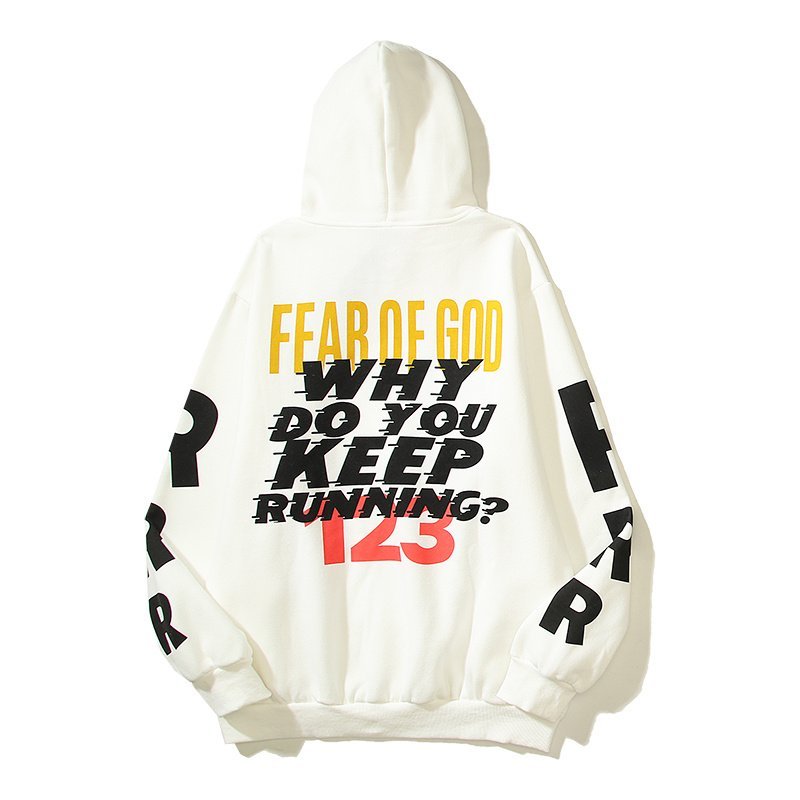 Худи Four Caccus X Fear Of God Why Do You Keep Running "White" фото № 7