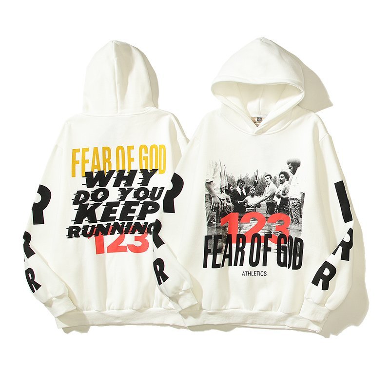 Худи Four Caccus X Fear Of God Why Do You Keep Running "White" фото № 8
