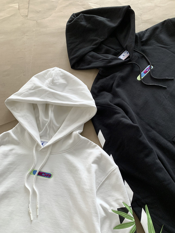 Худи Off White Leaves "White" фото № 4