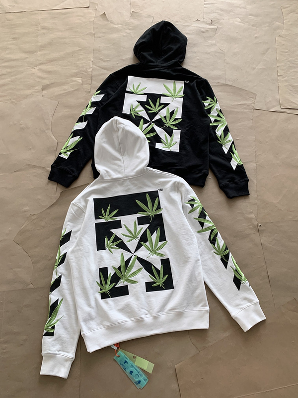 Худи Off White Leaves "White" фото № 5