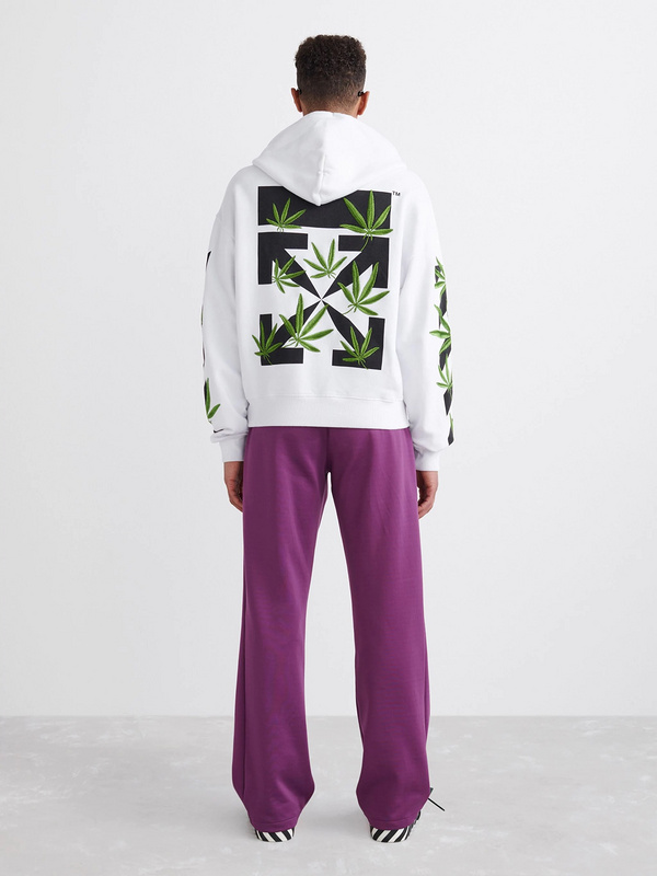 Худи Off White Leaves "White" фото № 6